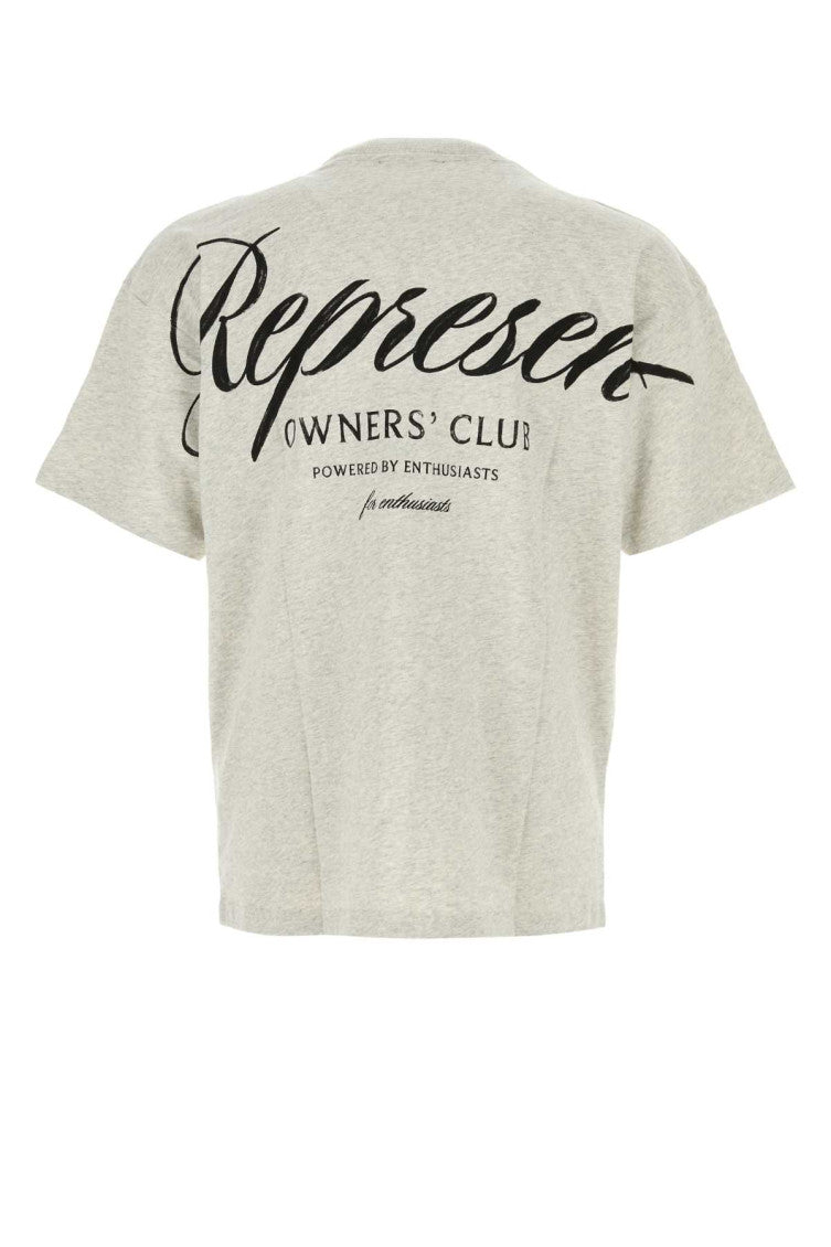 Grey Crewneck Logo Print T-Shirt 2