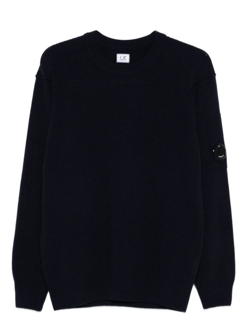 Blue Crewneck Lens Detail Sweater 1