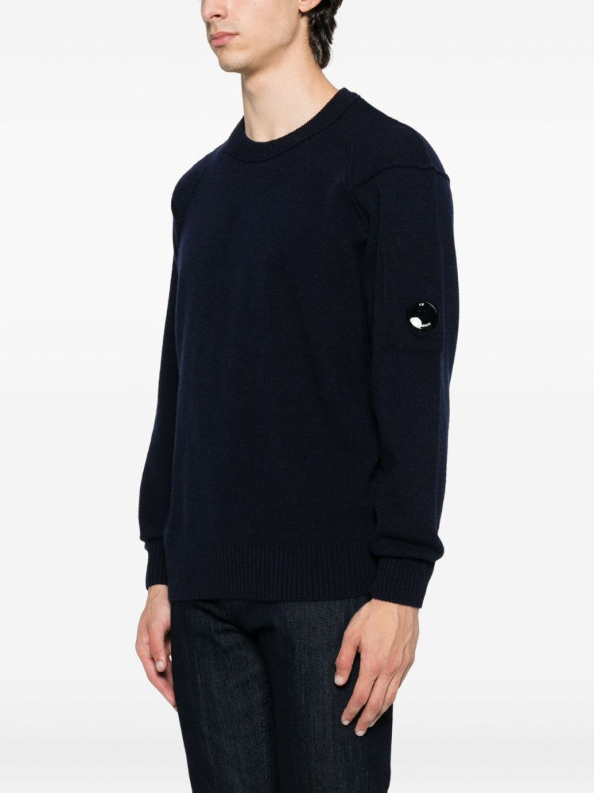 Blue Crewneck Lens Detail Sweater 4