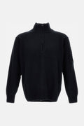 Black Half Zip Logo Sweater 1