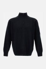 Black Half Zip Logo Sweater 1