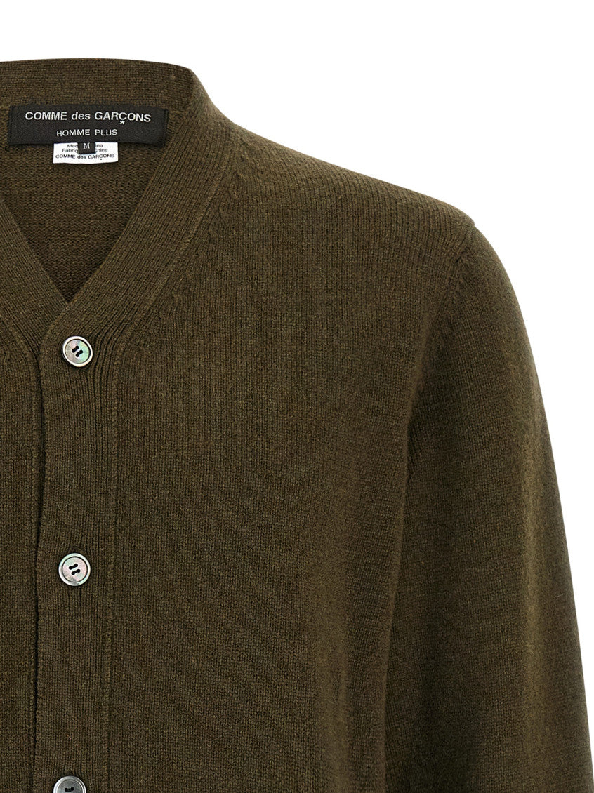 Green V-Neck Patchwork Cardigan 3