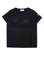 Kids Black Crew Neck T-Shirt 1