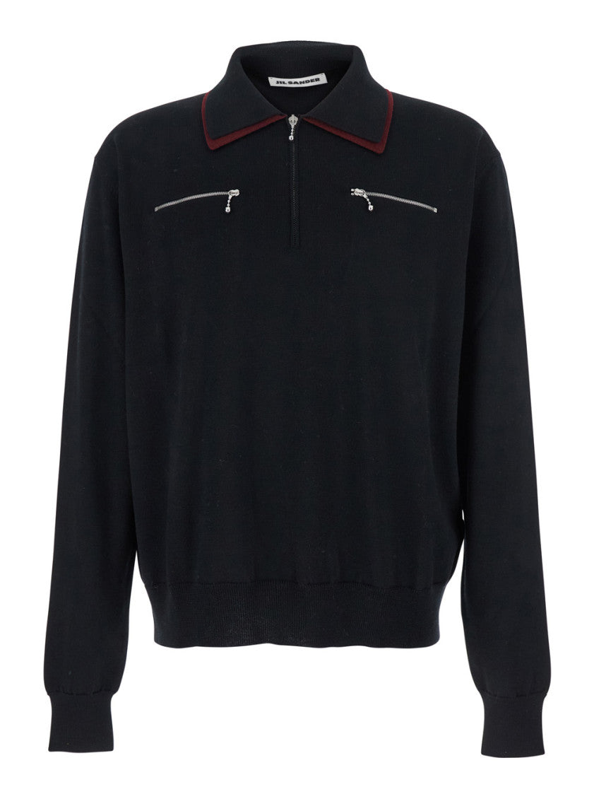 Black Classic Collar Sweater 1