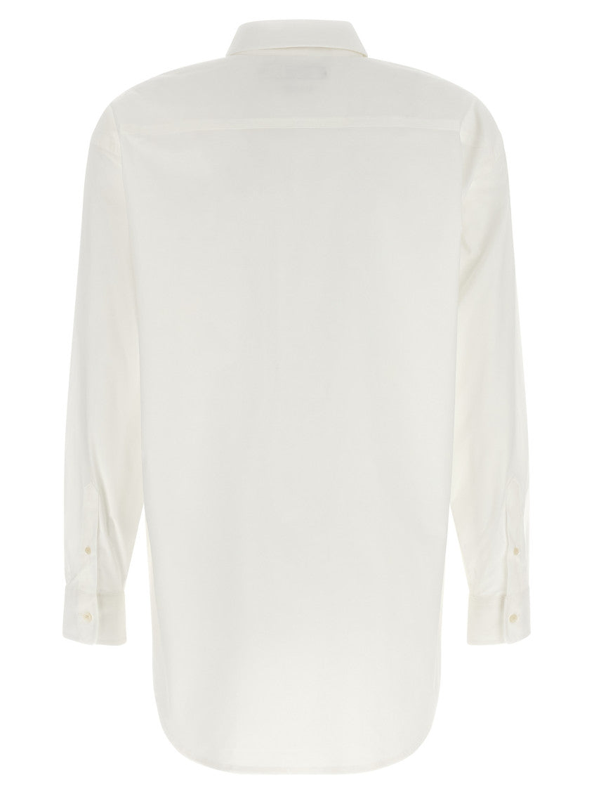 White Regular Embroidered Shirt 2