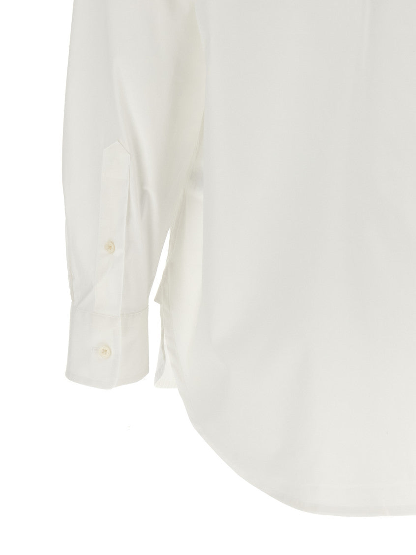 White Regular Embroidered Shirt 4
