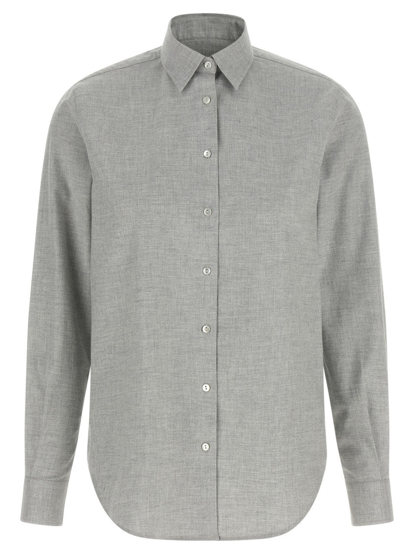 Grey Regular Textured Shirt 1