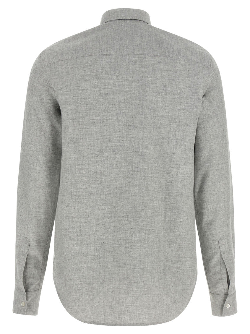 Grey Regular Textured Shirt 2