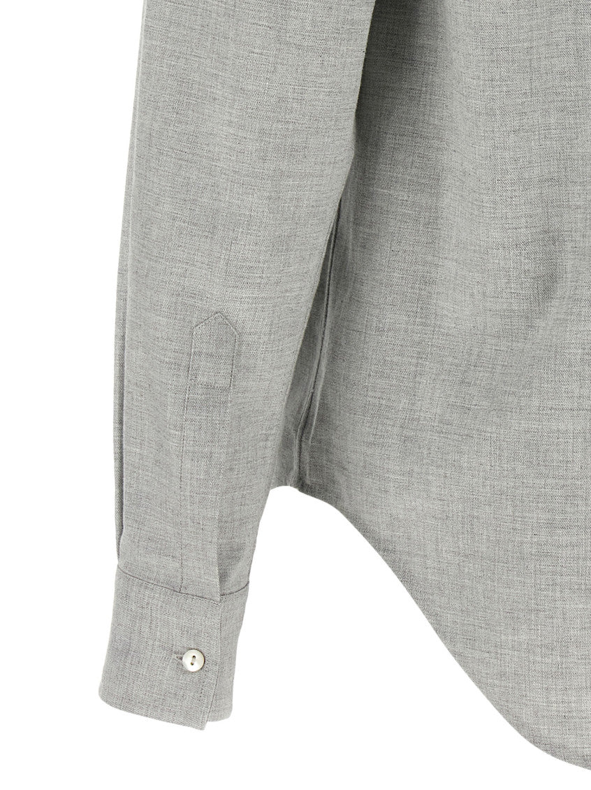 Grey Regular Textured Shirt 4