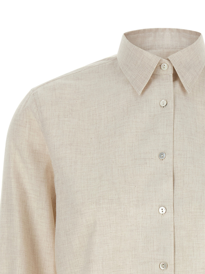 Beige Regular Textured Shirt 3