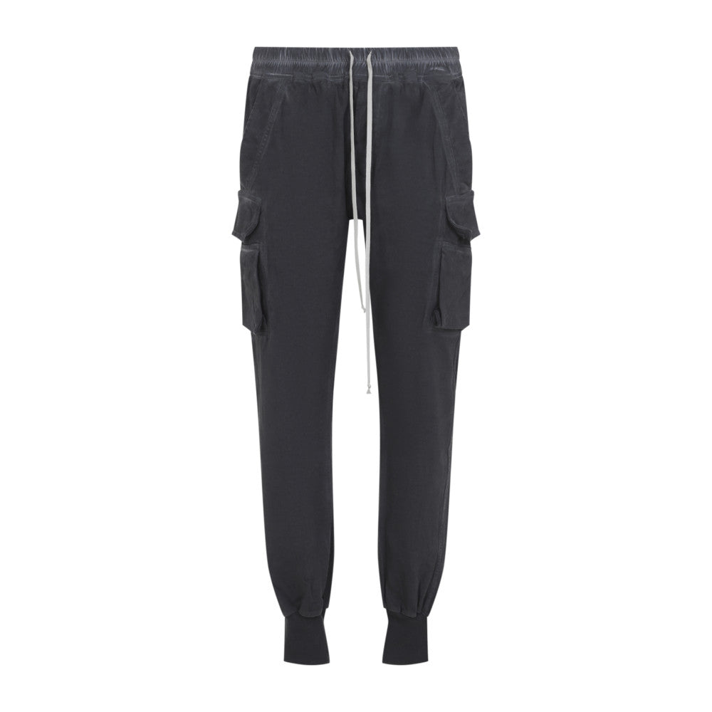 Faded Black Cargo Joggers 1