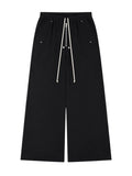 Black Loose Drawstring Pants 1