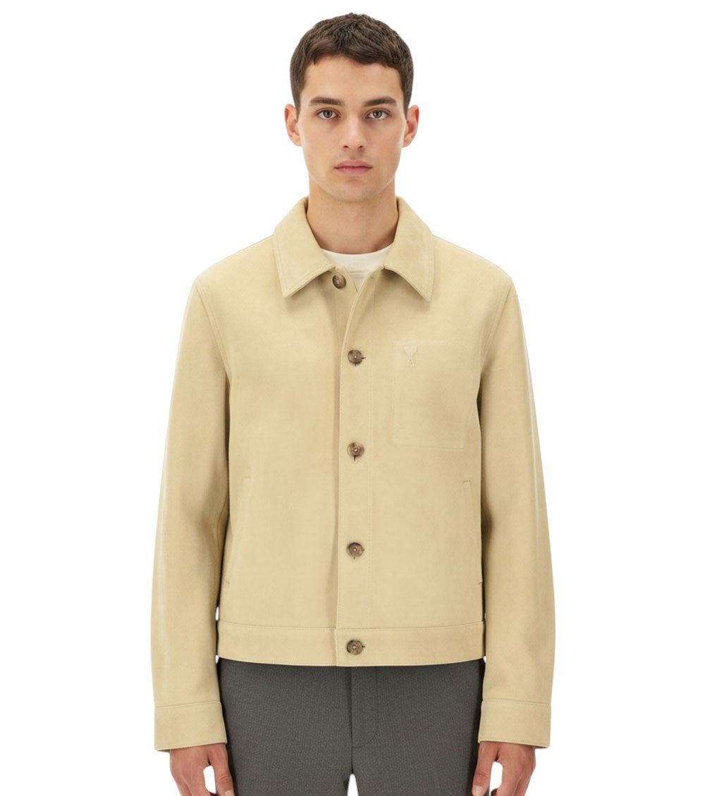 Beige Shirt Collar Jacket 1