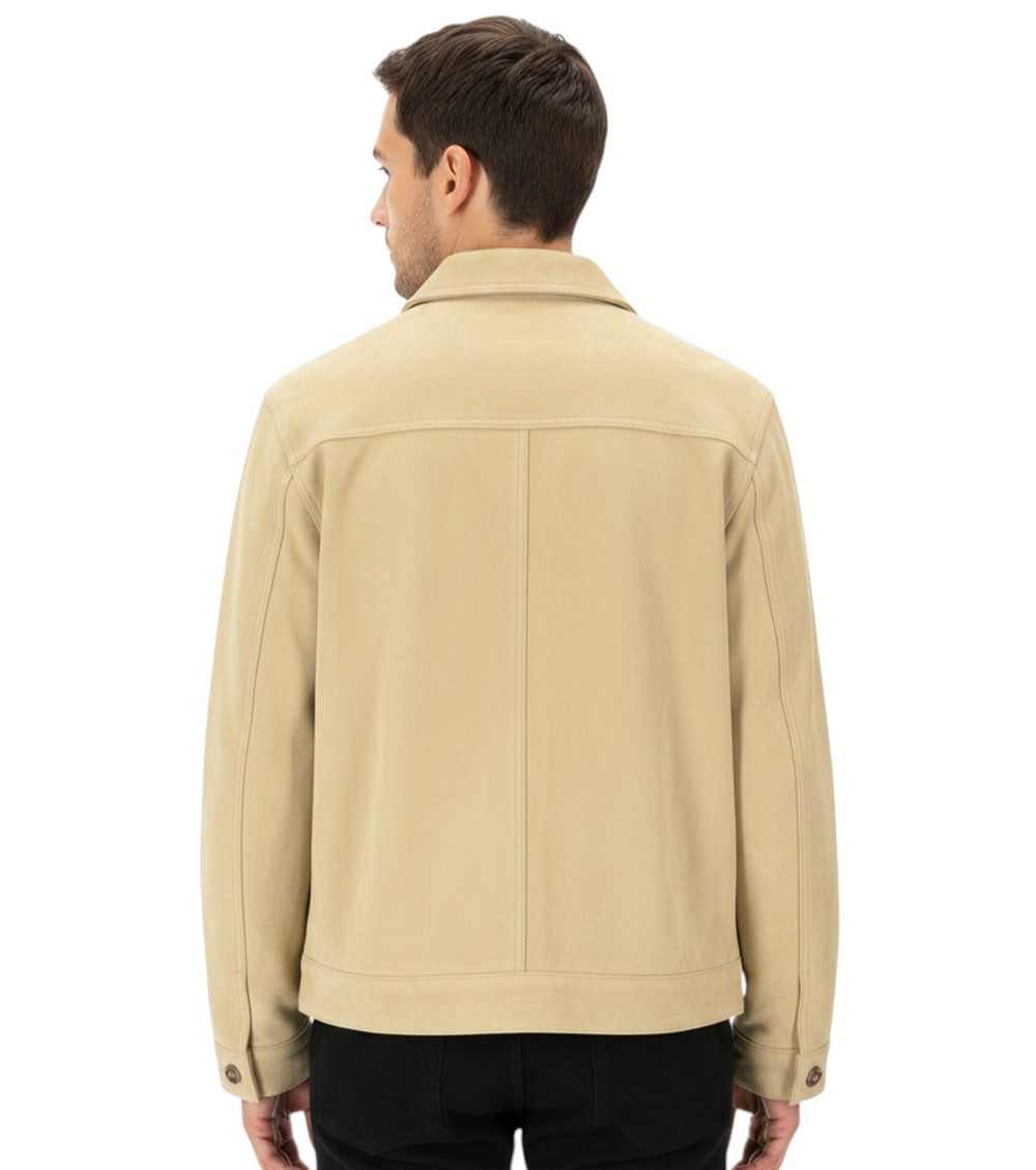 Beige Shirt Collar Jacket 2