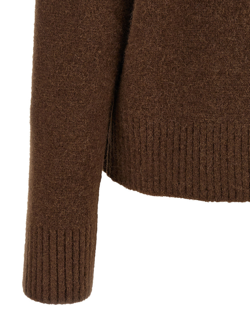 Brown Crew Neck Sweater 4