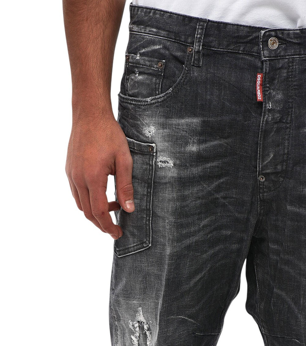 Black Loose Low Rise Jeans 3