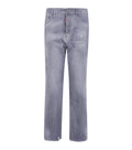 Grey Loose Distressed Jeans 1