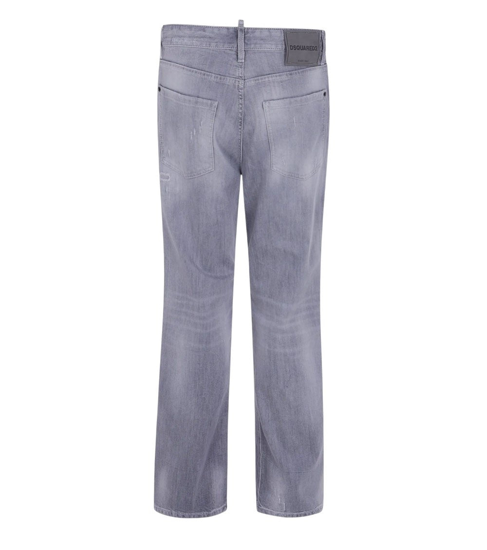 Grey Loose Distressed Jeans 2