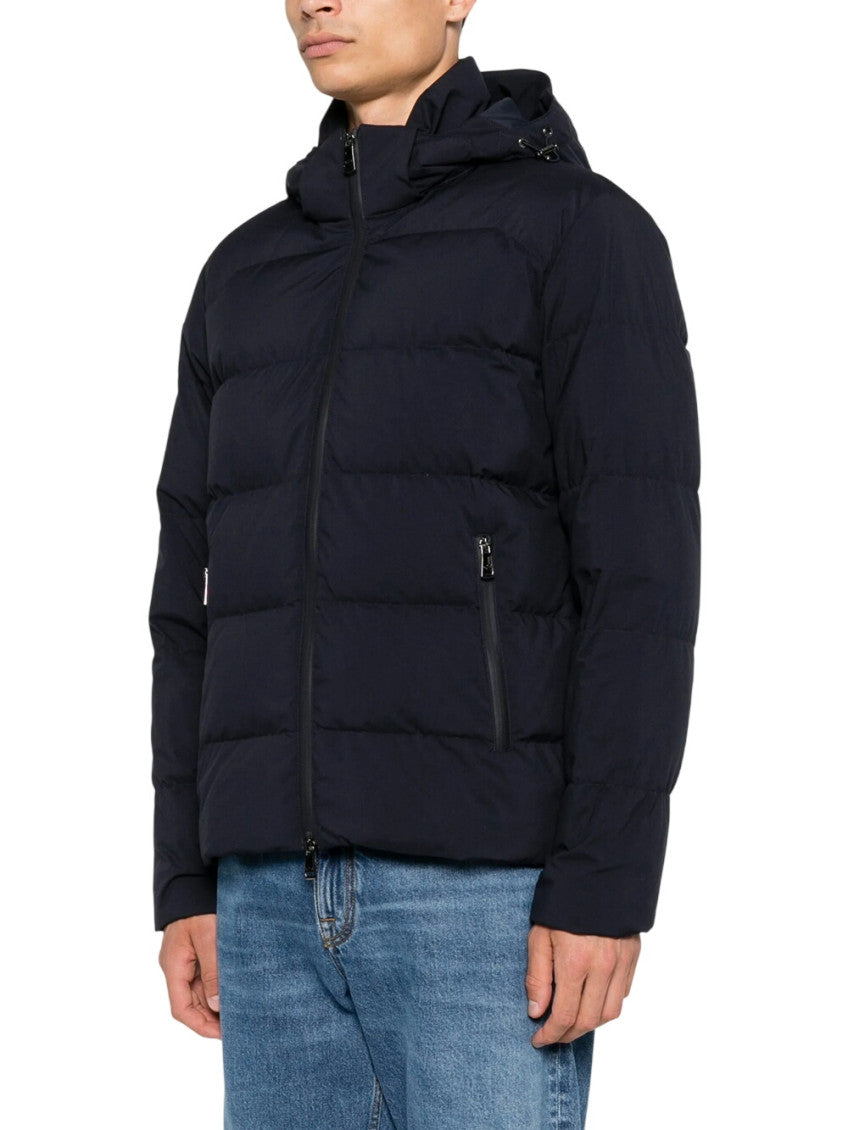 Navy Blue Quilted Hood Jacket 2