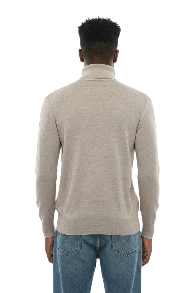 Beige Turtle Neck Sweater 2