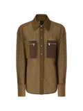 Brown Transparent Printed Shirt 1