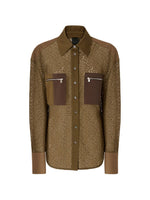 Brown Transparent Printed Shirt 1