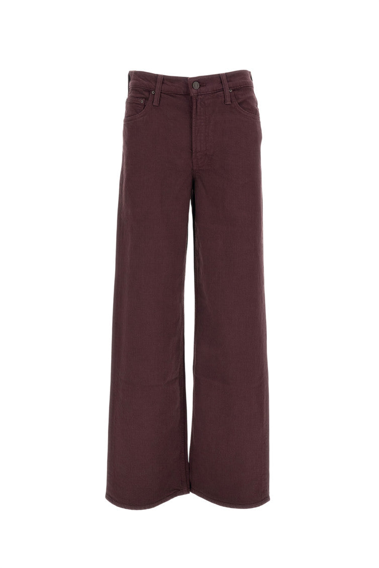 Maroon Loose High Rise Jeans 1
