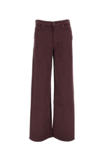Maroon Loose High Rise Jeans 1