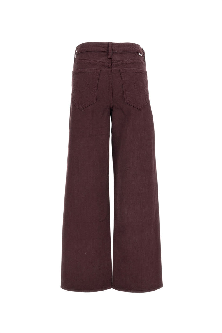 Maroon Loose High Rise Jeans 2