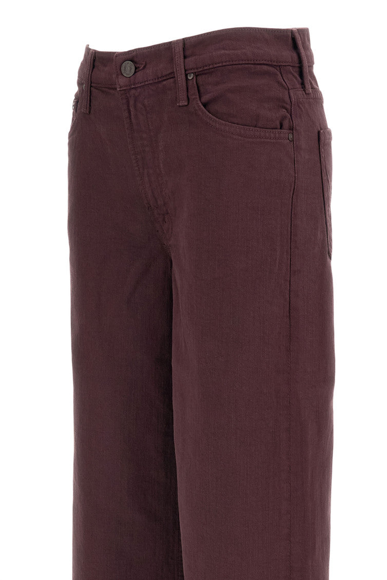 Maroon Loose High Rise Jeans 3