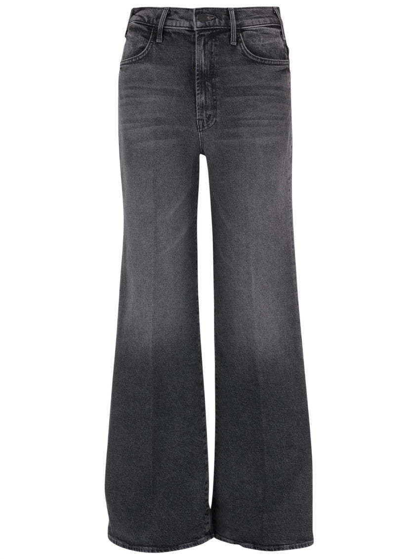 Dark Grey Flared High Rise Jeans 1