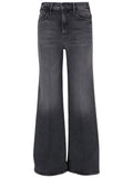 Dark Grey Flared High Rise Jeans 1