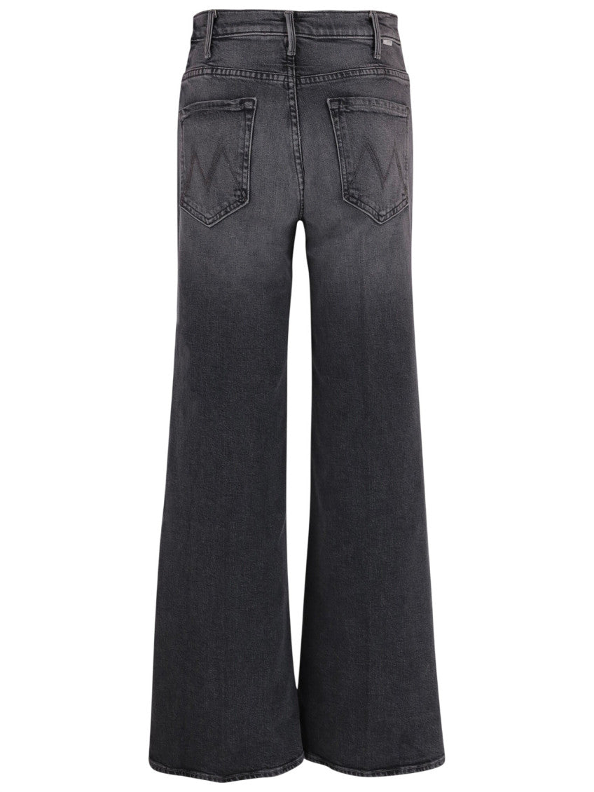 Dark Grey Flared High Rise Jeans 2