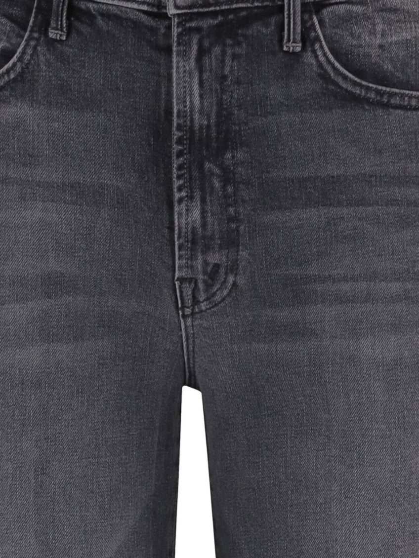 Dark Grey Flared High Rise Jeans 3