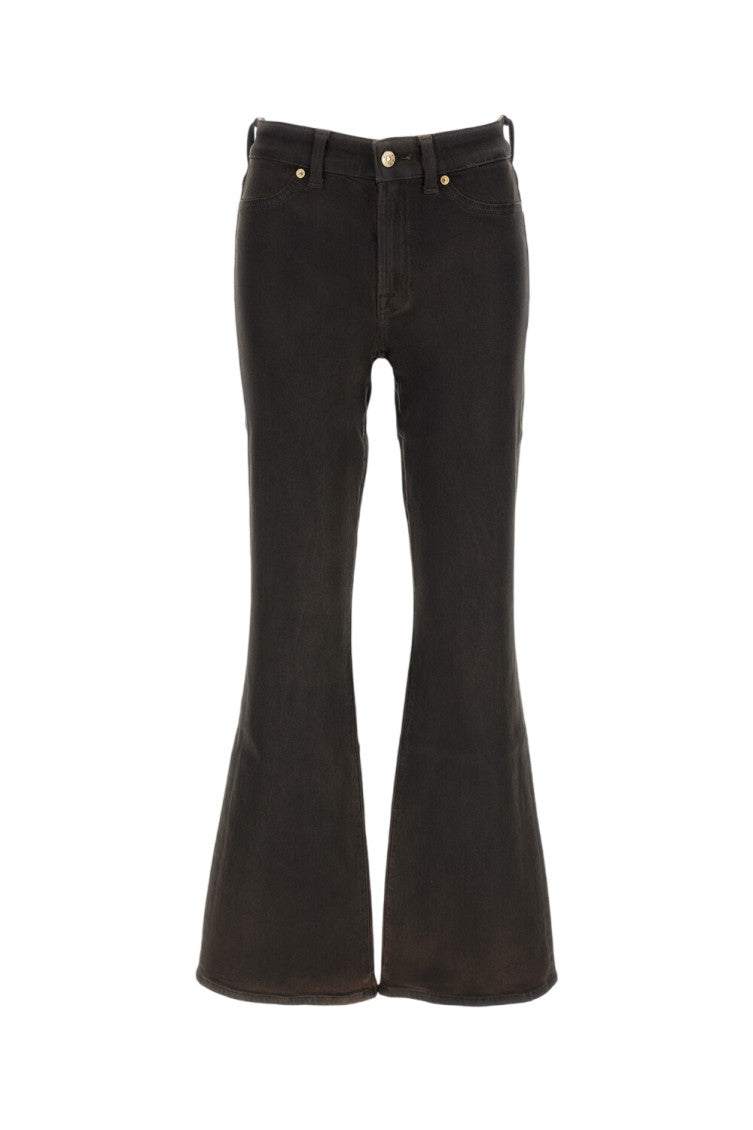 Dark Brown Bootcut High Rise Jeans 1