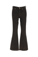 Dark Brown Bootcut High Rise Jeans 1