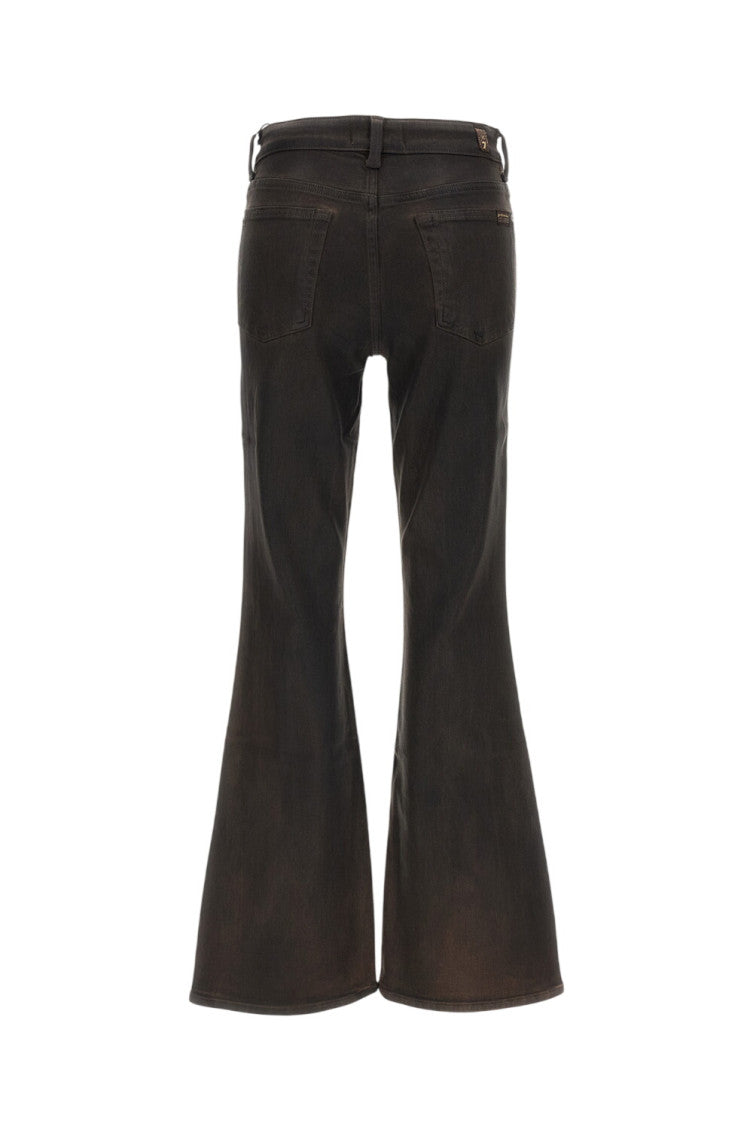 Dark Brown Bootcut High Rise Jeans 2