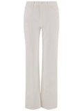 White Straight High Rise Jeans 1