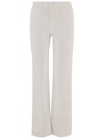 White Straight High Rise Jeans 1