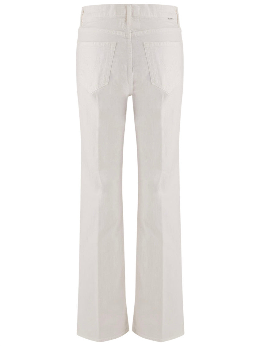White Straight High Rise Jeans 2