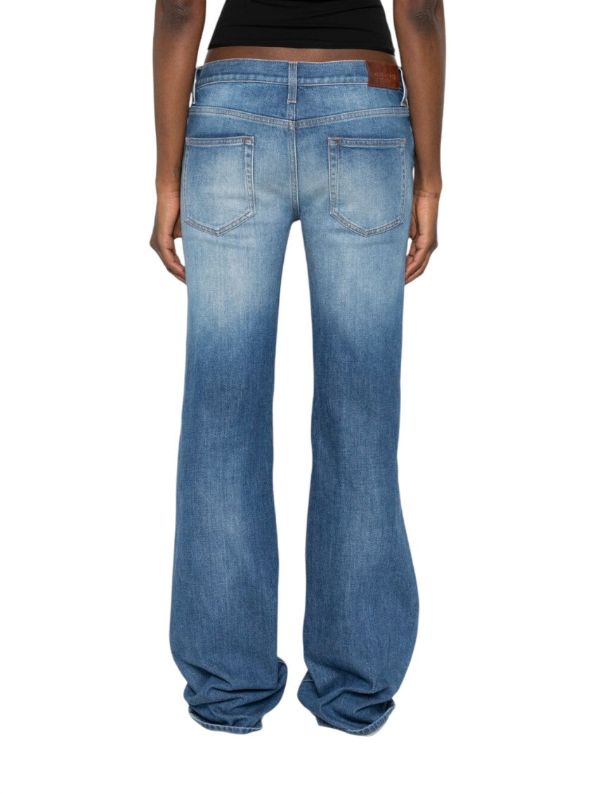 Blue Bootcut Mid Rise Jeans 2