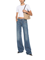 Blue Flared Mid Rise Jeans 1