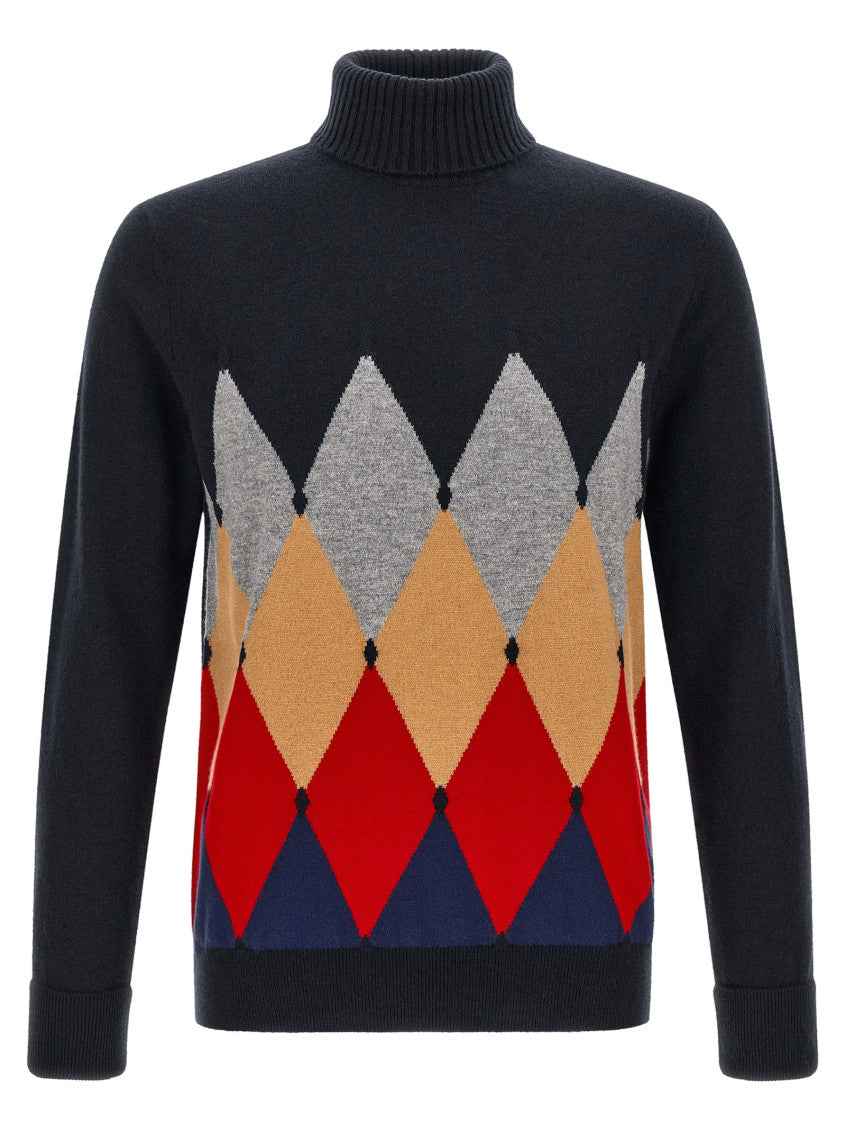 Blue Turtle Neck Sweater 1