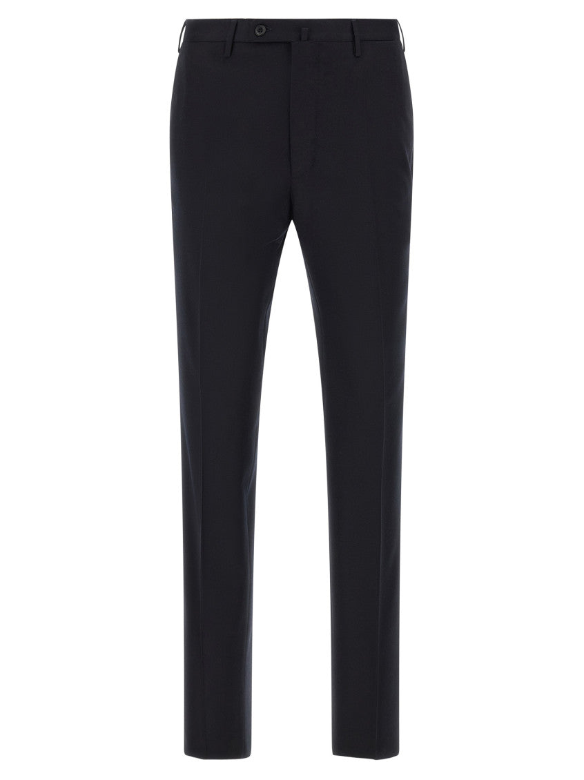 Blue Slim Flat Front Pants 1