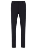 Blue Slim Flat Front Pants 1