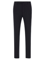 Blue Slim Flat Front Pants 1
