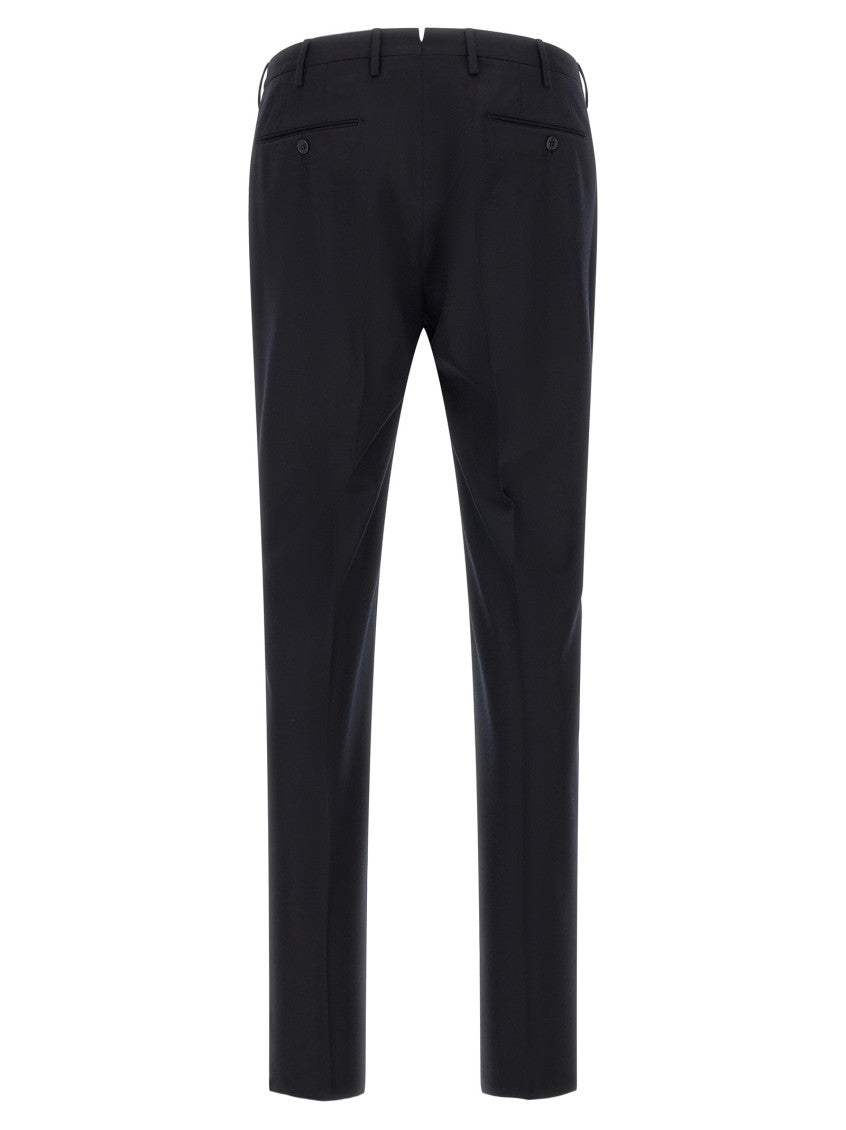 Blue Slim Flat Front Pants 2