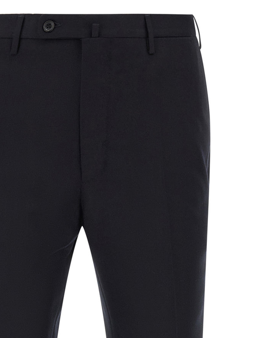 Blue Slim Flat Front Pants 3
