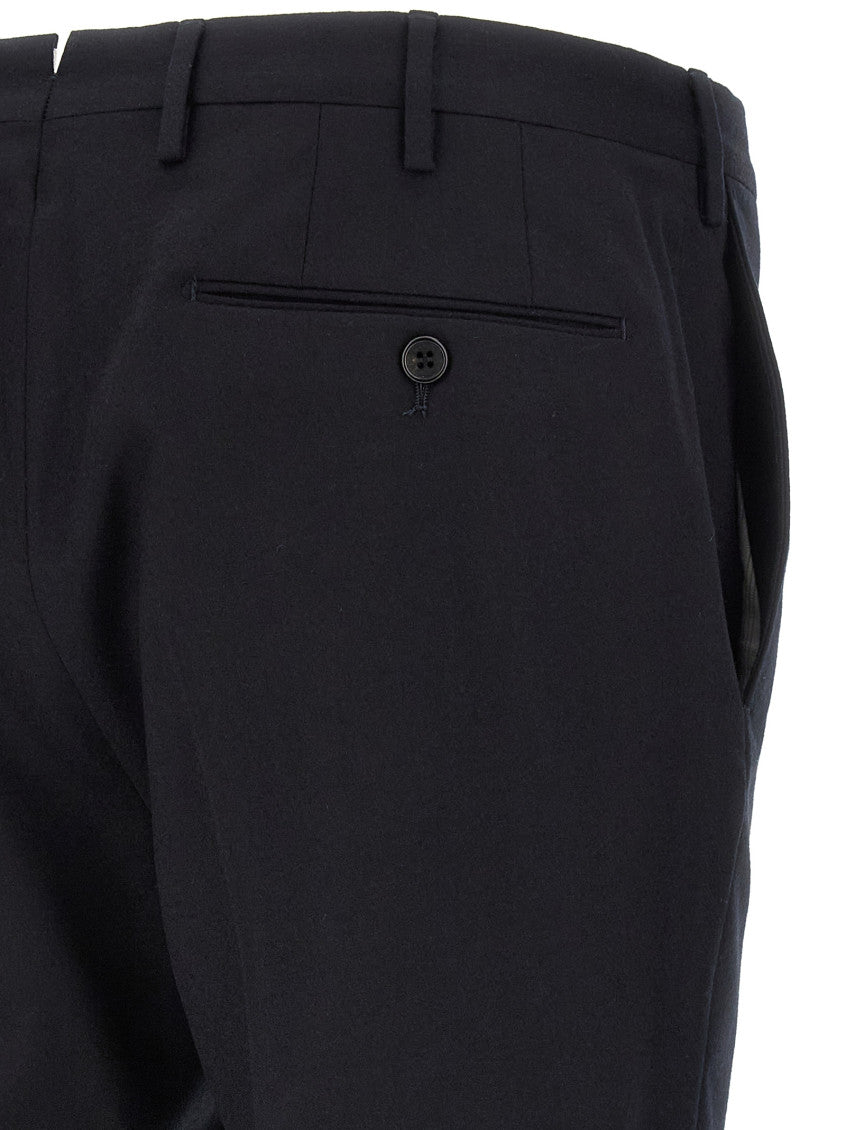 Blue Slim Flat Front Pants 4