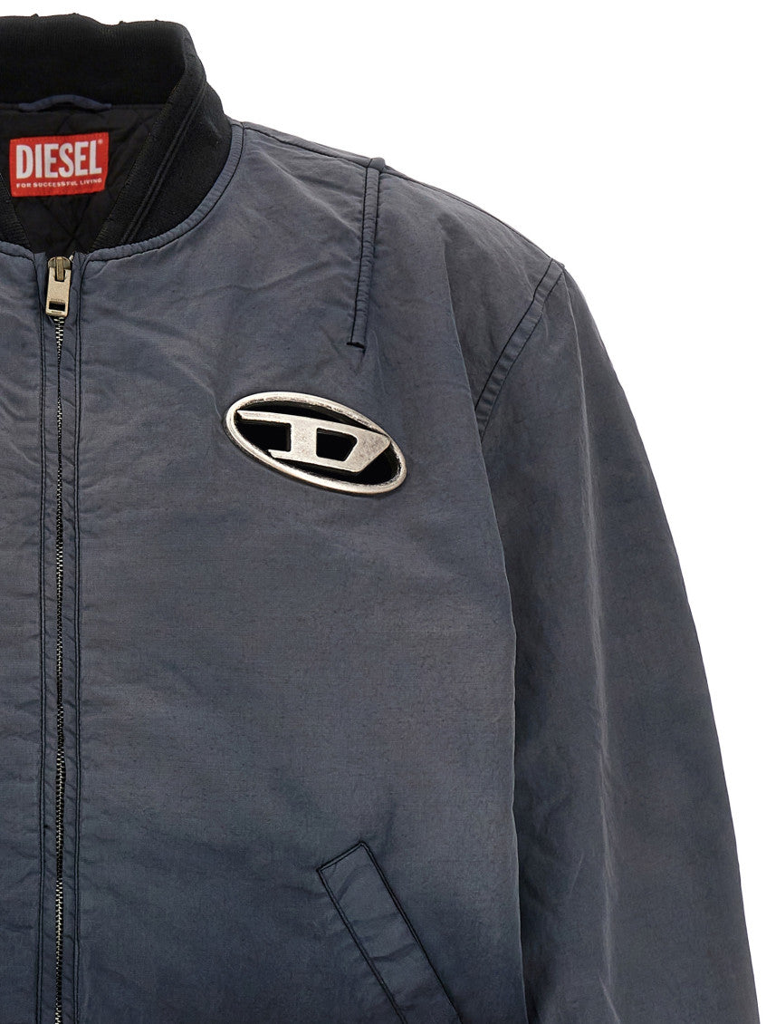 Grey Loose Bomber Jacket 3